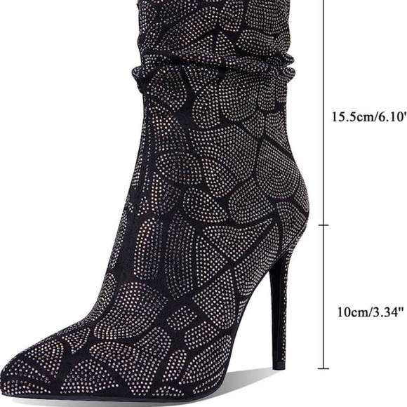 Goiphrri Rhinestone ankle stiletto boots ✨ (OFFERS WELCOME 🥳) - Picture 3 of 4